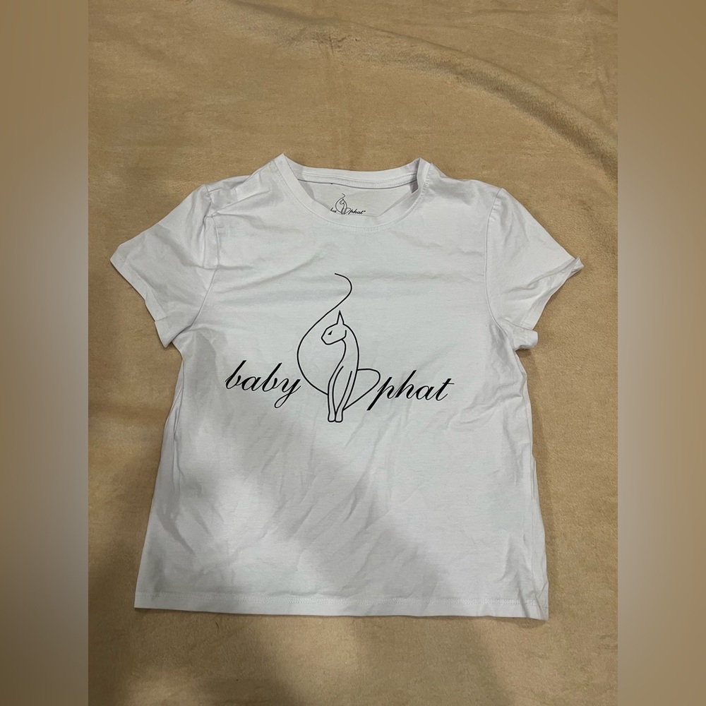 Baby Phat White Cotton-Spandex Tee